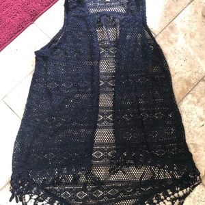 EUC Crochet Swimsuit cover / Cardigan